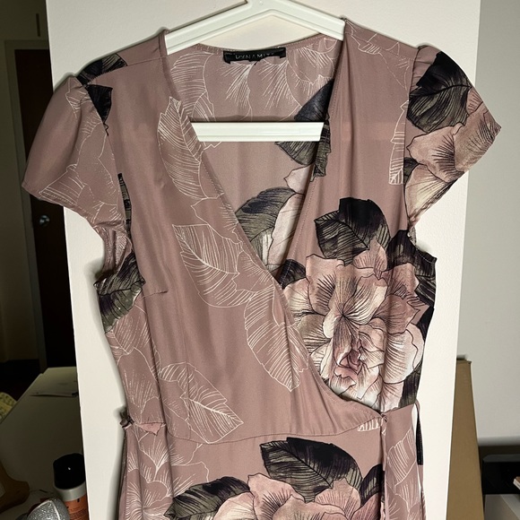 Dynamite Floral Wrap Dress - Picture 3 of 3